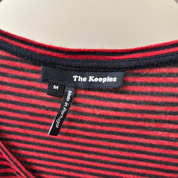 The Kooples KW14 Red and Black Striped Top - Picture 3 of 8